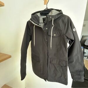 Vuori Palisades Black hooded Rain Jacket